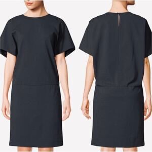 Lafayette 148 New York Black Bloussant Dress